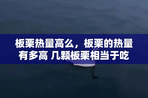 板栗热量高么，板栗的热量有多高 几颗板栗相当于吃一碗米饭