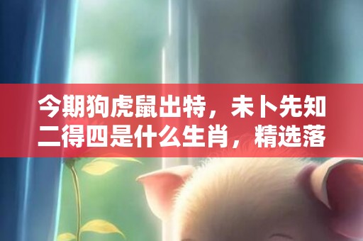 今期狗虎鼠出特，未卜先知二得四是什么生肖，精选落实