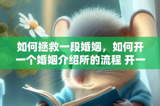 如何拯救一段婚姻，如何开一个婚姻介绍所的流程 开一个婚姻介绍所需要什么手续