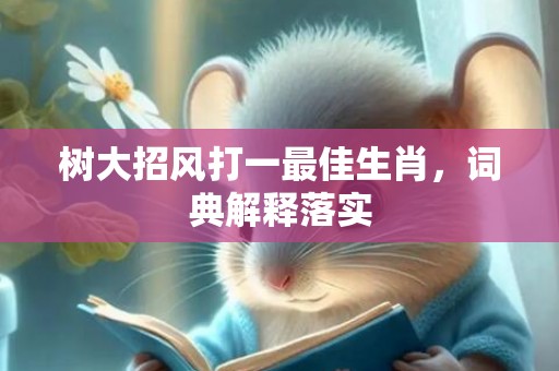 树大招风打一最佳生肖，词典解释落实