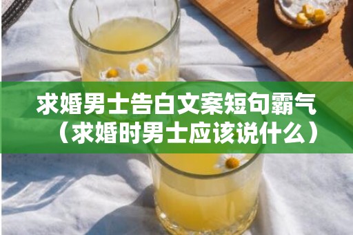 求婚男士告白文案短句霸气（求婚时男士应该说什么）