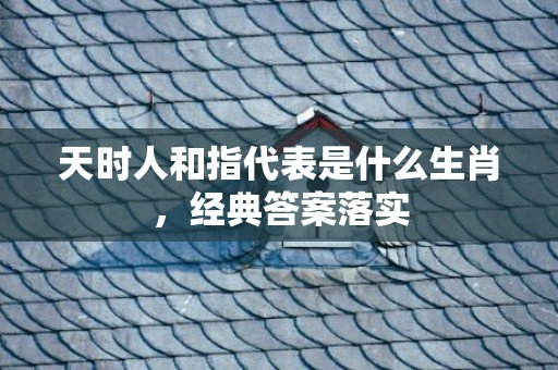 天时人和指代表是什么生肖，经典答案落实
