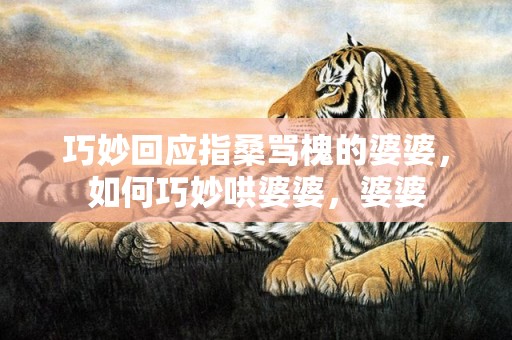 巧妙回应指桑骂槐的婆婆，如何巧妙哄婆婆，婆婆