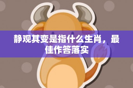 静观其变是指什么生肖，最佳作答落实