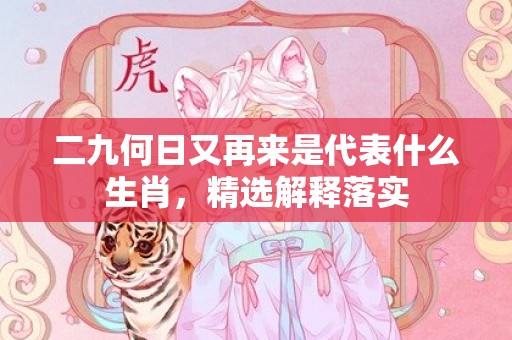 二九何日又再来是代表什么生肖，精选解释落实