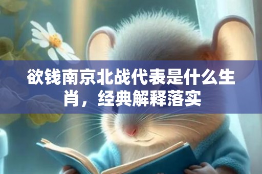 欲钱南京北战代表是什么生肖，经典解释落实