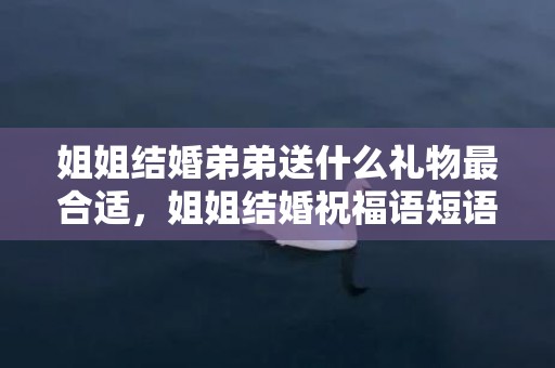 姐姐结婚弟弟送什么礼物最合适，姐姐结婚祝福语短语怎么说好听
