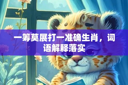 一筹莫展打一准确生肖，词语解释落实