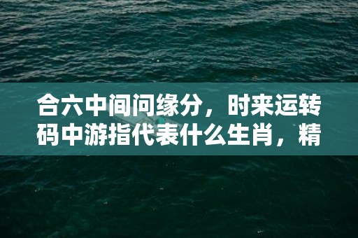 合六中间问缘分，时来运转码中游指代表什么生肖，精选答案落实