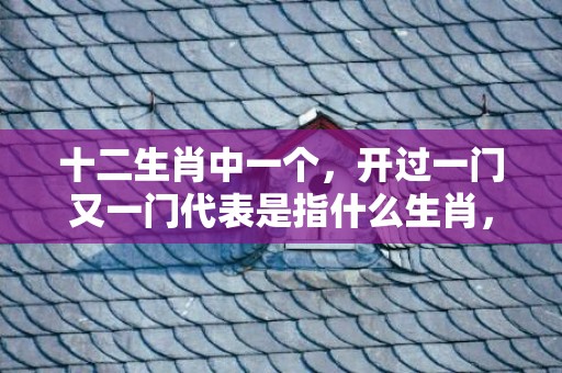 十二生肖中一个，开过一门又一门代表是指什么生肖，词语精选落实