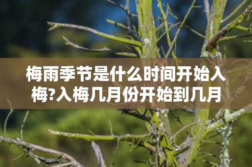 梅雨季节是什么时间开始入梅?入梅几月份开始到几月份结束呢?