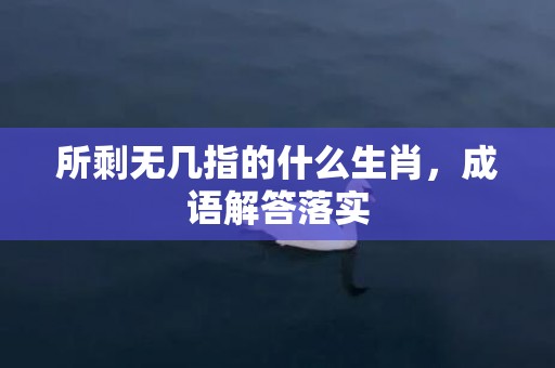所剩无几指的什么生肖，成语解答落实