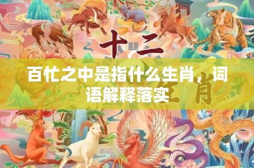 百忙之中是指什么生肖，词语解释落实
