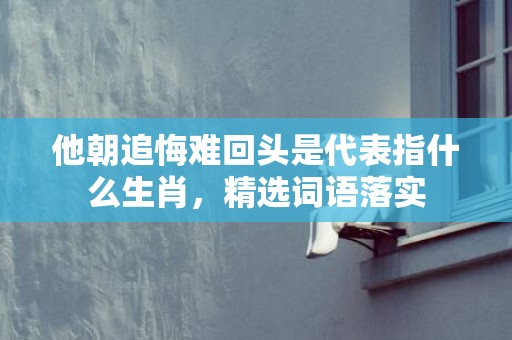 他朝追悔难回头是代表指什么生肖，精选词语落实