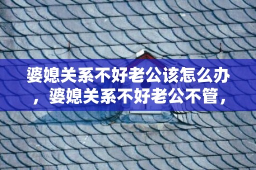 婆媳关系不好老公该怎么办，婆媳关系不好老公不管，从厌恶婆婆开始厌恶老公
