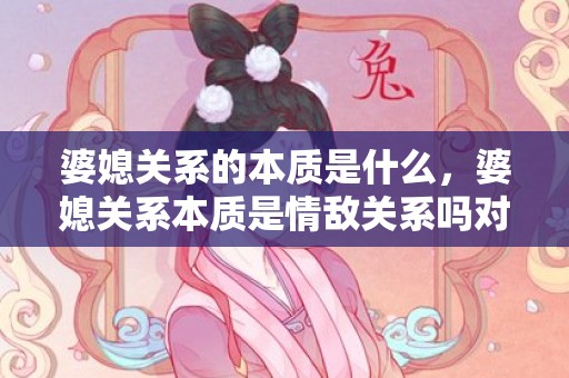 婆媳关系的本质是什么，婆媳关系本质是情敌关系吗对吗