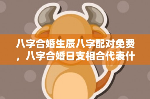 八字合婚生辰八字配对免费，八字合婚日支相合代表什么，日柱相合是什么意思
