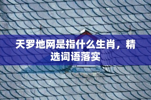 天罗地网是指什么生肖，精选词语落实