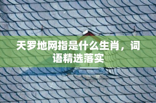 天罗地网指是什么生肖，词语精选落实