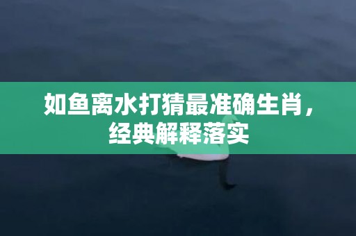 如鱼离水打猜最准确生肖，经典解释落实