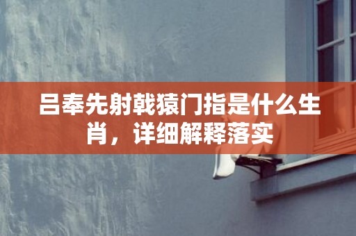 吕奉先射戟猿门指是什么生肖，详细解释落实