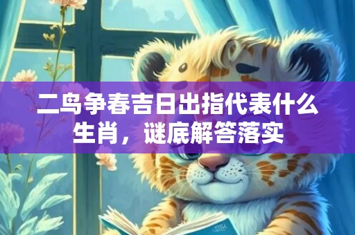 二鸟争春吉日出指代表什么生肖，谜底解答落实