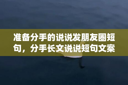 准备分手的说说发朋友圈短句，分手长文说说短句文案伤感(分手伤感文案长句)
