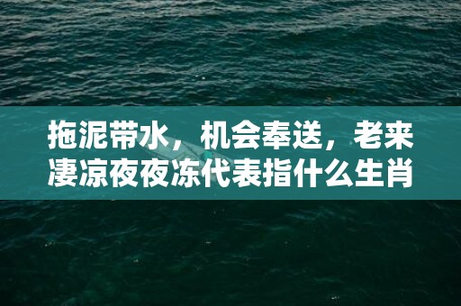 拖泥带水，机会奉送，老来凄凉夜夜冻代表指什么生肖，词语解释落实