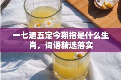 一七退五定今期指是什么生肖，词语精选落实