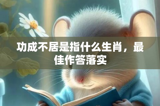 功成不居是指什么生肖，最佳作答落实