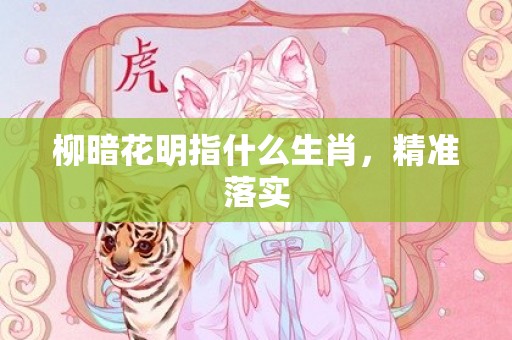 柳暗花明指什么生肖，精准落实