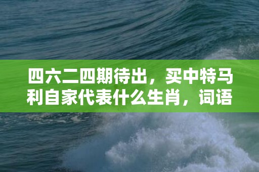 四六二四期待出，买中特马利自家代表什么生肖，词语精选落实
