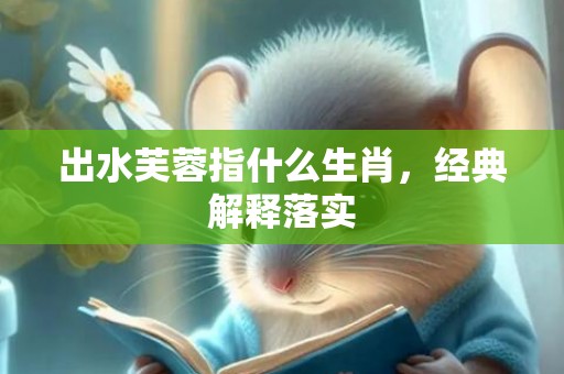 出水芙蓉指什么生肖，经典解释落实