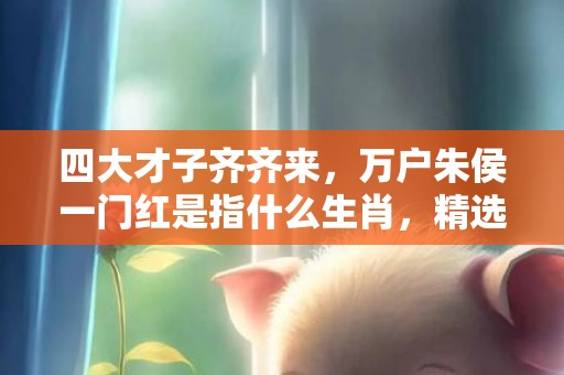 四大才子齐齐来，万户朱侯一门红是指什么生肖，精选解释落实
