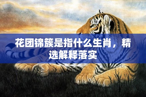 花团锦簇是指什么生肖，精选解释落实