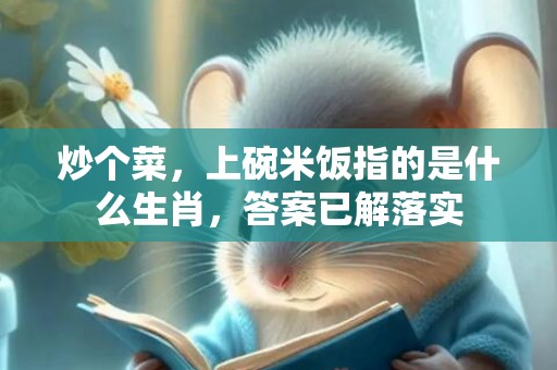 炒个菜，上碗米饭指的是什么生肖，答案已解落实