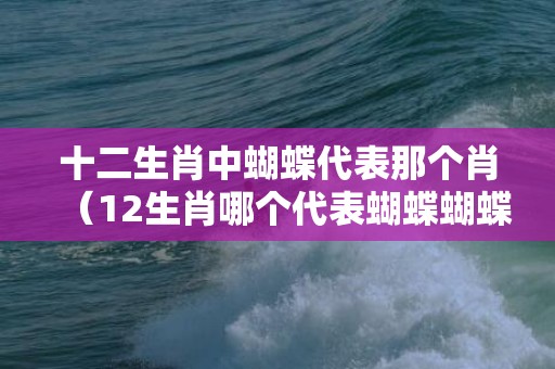 十二生肖中蝴蝶代表那个肖（12生肖哪个代表蝴蝶蝴蝶寓意什么生肖）