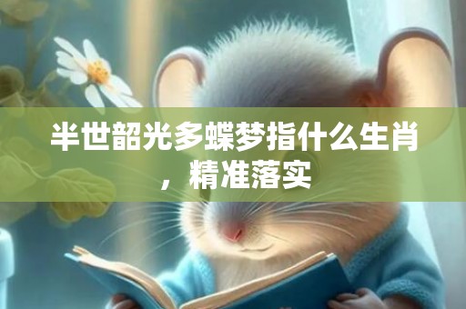 半世韶光多蝶梦指什么生肖，精准落实