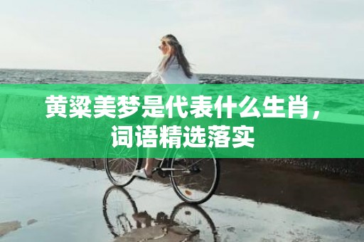 黄粱美梦是代表什么生肖，词语精选落实