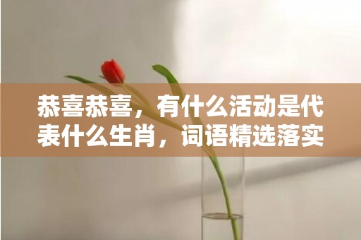 恭喜恭喜，有什么活动是代表什么生肖，词语精选落实