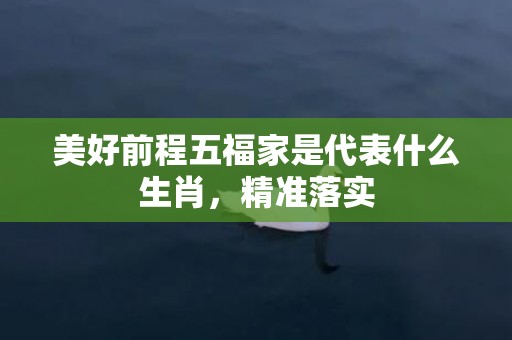 美好前程五福家是代表什么生肖，精准落实