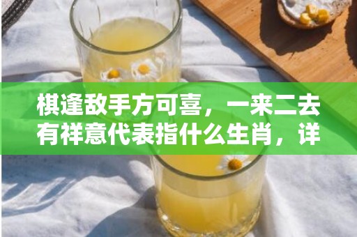 棋逢敌手方可喜，一来二去有祥意代表指什么生肖，详细解释落实