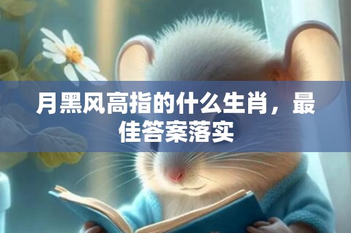 月黑风高指的什么生肖，最佳答案落实
