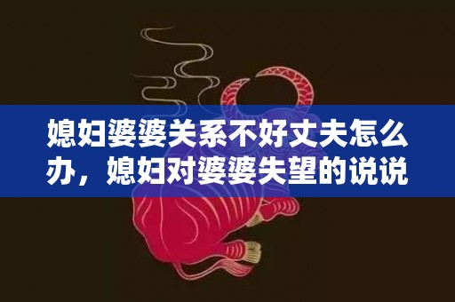 媳妇婆婆关系不好丈夫怎么办，媳妇对婆婆失望的说说短句？感谢婆婆对家庭的付出