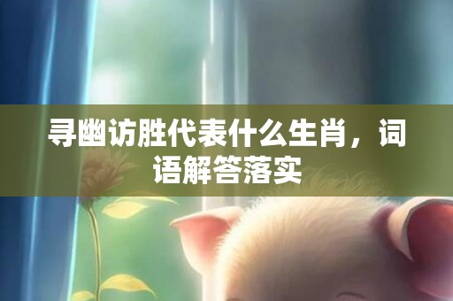 寻幽访胜代表什么生肖，词语解答落实