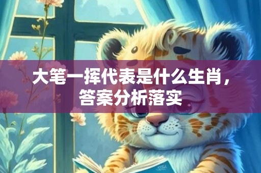 大笔一挥代表是什么生肖，答案分析落实