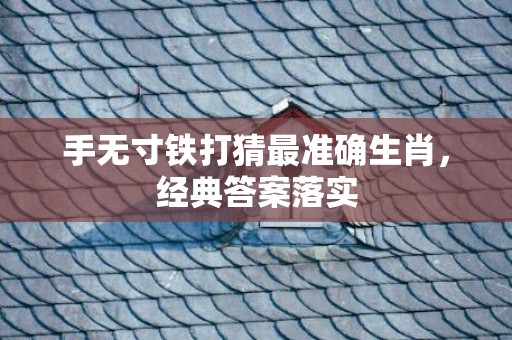手无寸铁打猜最准确生肖，经典答案落实