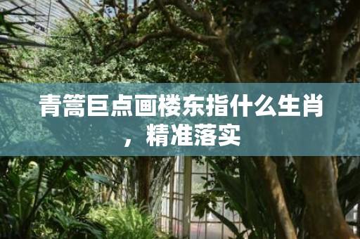 青篙巨点画楼东指什么生肖，精准落实