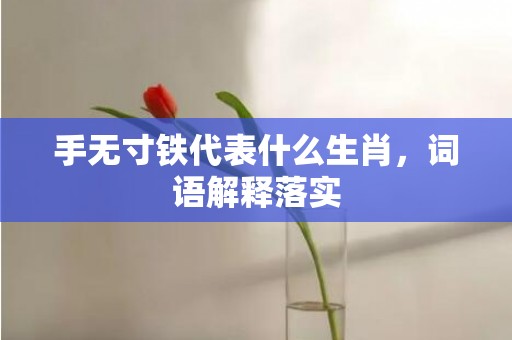 手无寸铁代表什么生肖，词语解释落实