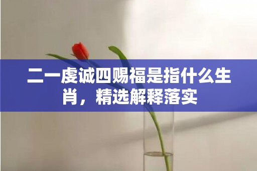 二一虔诚四赐福是指什么生肖，精选解释落实